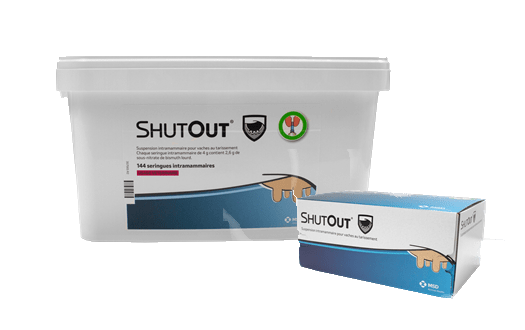 Packshot des produits vétérinaires ShutOut de MSD Santé Animale