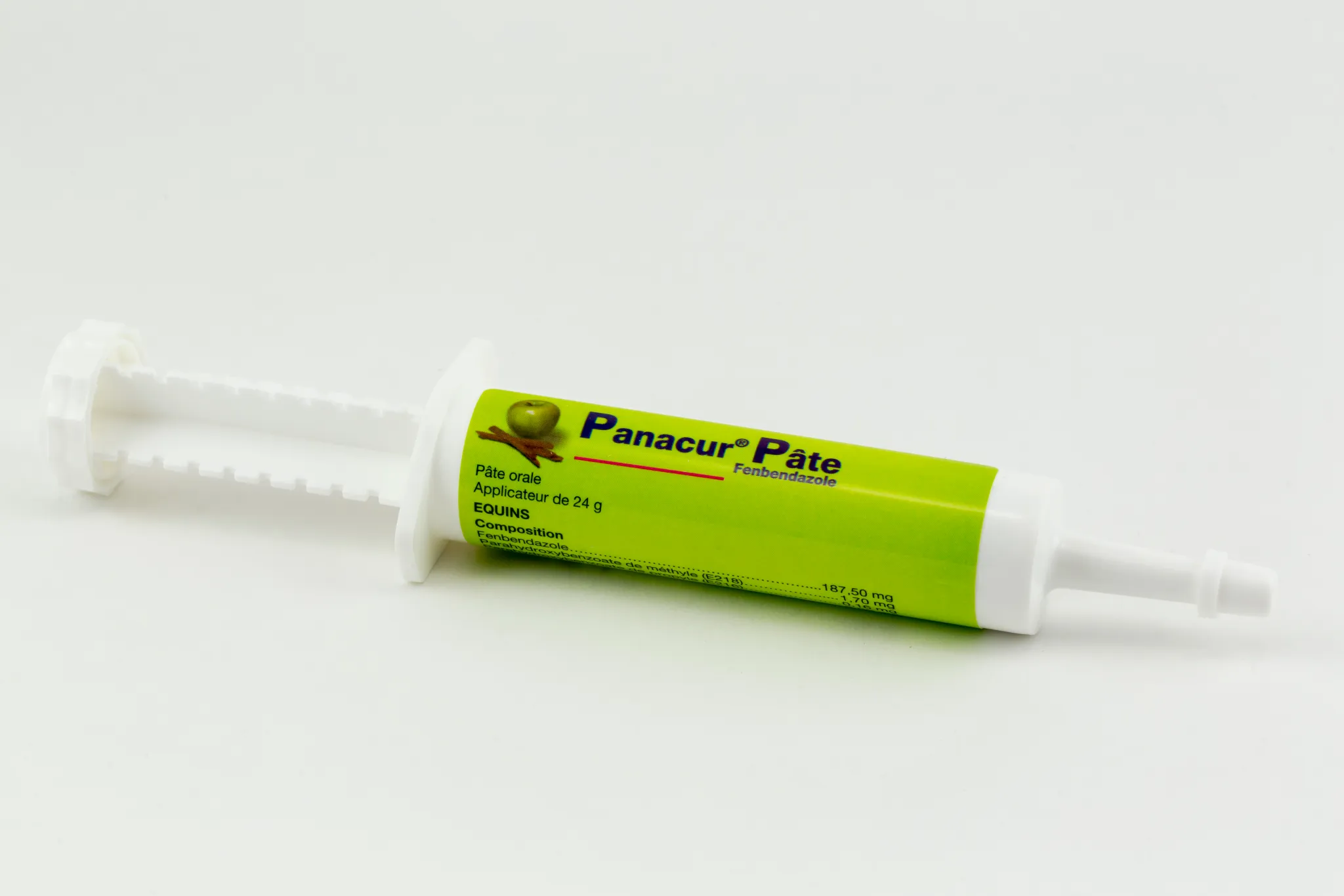 Applicateur de Panacur Pâte Fenbendazole pour chevaux avec arôme pomme et cannelle