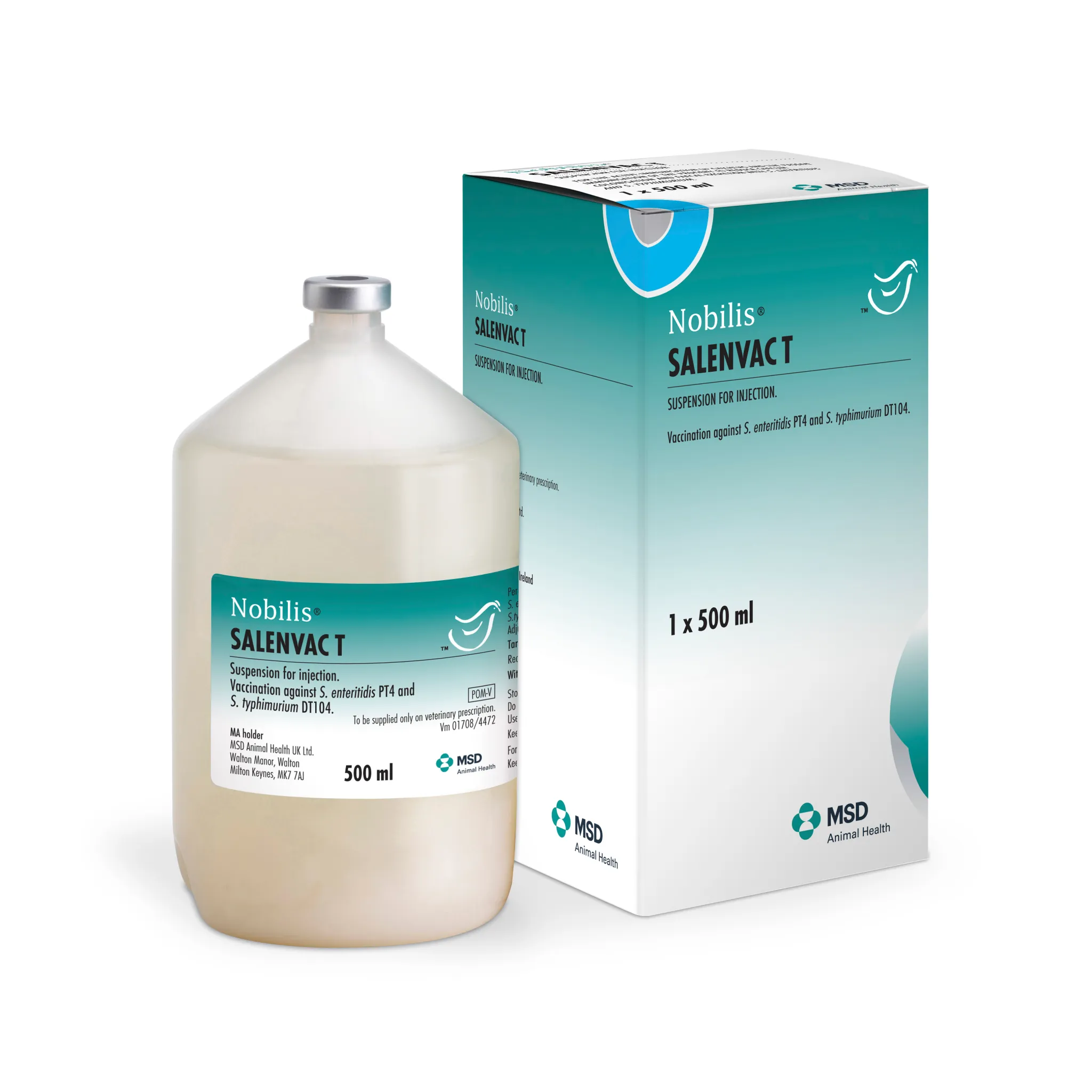 Flacons de Nobivac Ducat vaccin vivant lyophilisé contre la rhinotrachéite et la calicivirose féline avec solvant