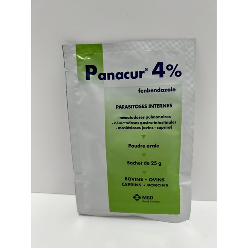 Sachet de Panacur 4 % poudre orale au fenbendazole pour bovins, ovins, caprins et porcins MSD Santé Animale