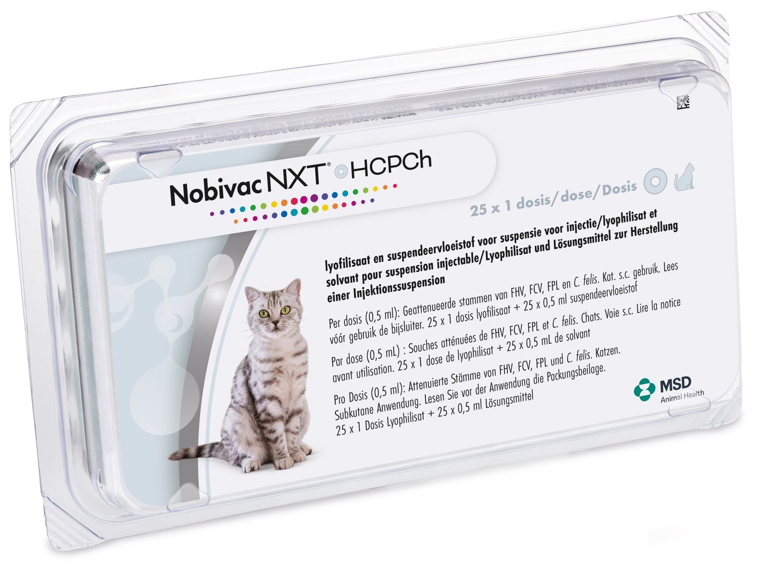 Nobivac NXTⓇ HCPCh lyophilisat et solvant pour suspension injectable pour chats
