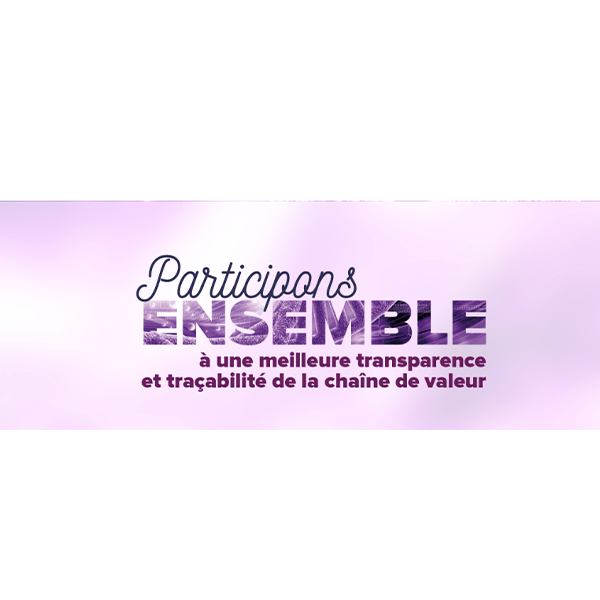 Bannière Participons Ensemble à une meilleure transparence et traçabilité de la chaîne de valeur